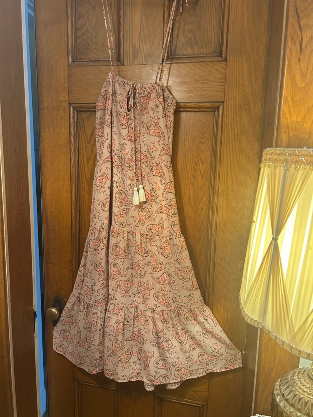 Lush Pink Paisley Maxi Sundress